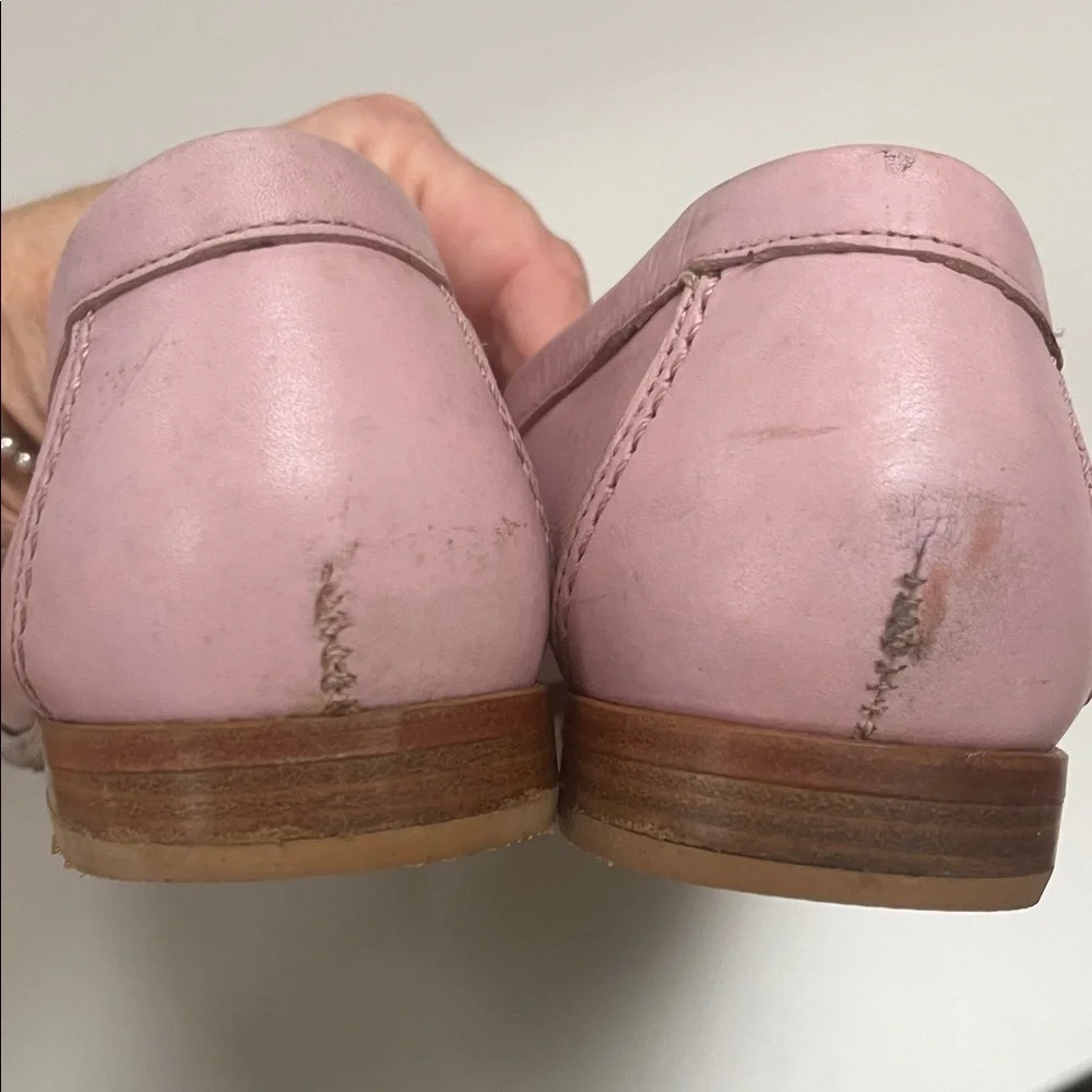 Lottusse Men’s size 7 Pink Leather Penny Loafers / preowned